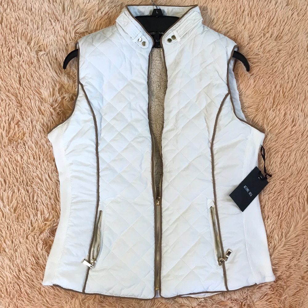 White woman’s winter vest